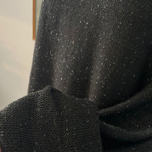 New Directions Black sparkle ladies sweater top - Picture 2 of 5